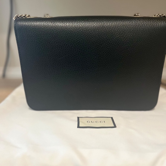 GUCCI INTERLOCKING G LEATHER SHOULDER BAG - Picture 2 of 6